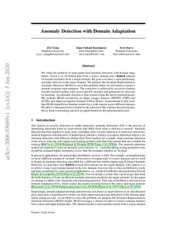 Anomaly Detection with Domain Adaptation