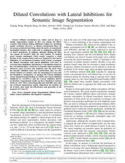 Dilated Convolutions with Lateral Inhibitions for Semantic Image
  Segmentation