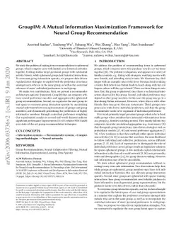 GroupIM: A Mutual Information Maximization Framework for Neural Group
  Recommendation