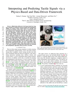 Interpreting and Predicting Tactile Signals via a Physics-Based and
  Data-Driven Framework