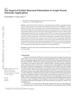 The Impact of Global Structural Information in Graph Neural Networks
  Applications