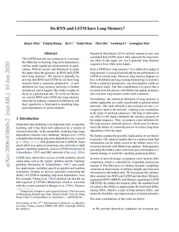 Do RNN and LSTM have Long Memory?