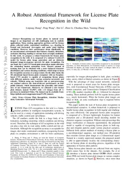 A Robust Attentional Framework for License Plate Recognition in the Wild
