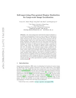 Self-supervising Fine-grained Region Similarities for Large-scale Image
  Localization