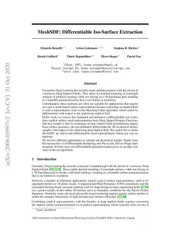 MeshSDF: Differentiable Iso-Surface Extraction
