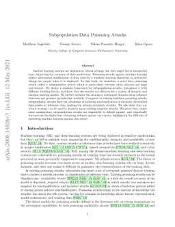 Subpopulation Data Poisoning Attacks