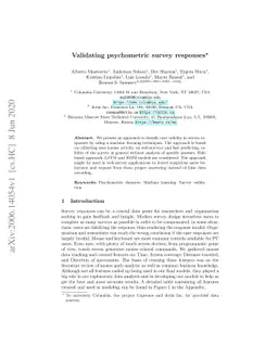 Validating psychometric survey responses