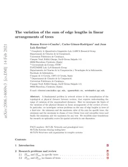 Bounds of the sum of edge lengths in linear arrangements of trees