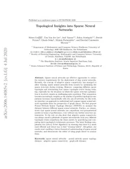 Topological Insights into Sparse Neural Networks