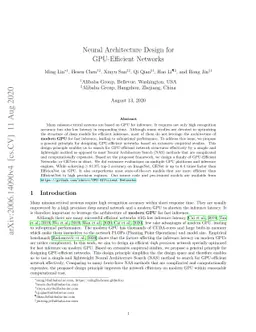 Neural Architecture Design for GPU-Efficient Networks