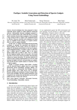 FastSpec: Scalable Generation and Detection of Spectre Gadgets Using
  Neural Embeddings