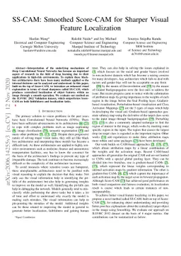 SS-CAM: Smoothed Score-CAM for Sharper Visual Feature Localization