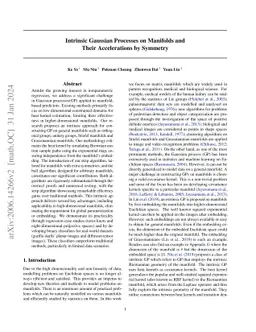 Intrinsic Gaussian Processes on Manifolds and Their Accelerations by
  Symmetry