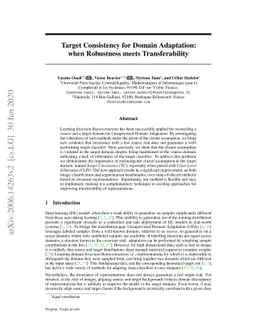 Target Consistency for Domain Adaptation: when Robustness meets
  Transferability