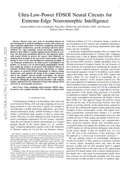 Ultra-Low-Power FDSOI Neural Circuits for Extreme-Edge Neuromorphic
  Intelligence
