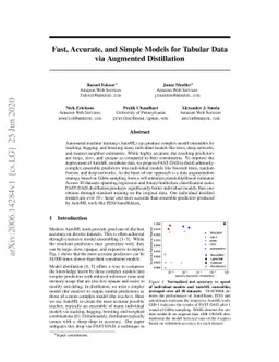 Fast, Accurate, and Simple Models for Tabular Data via Augmented
  Distillation