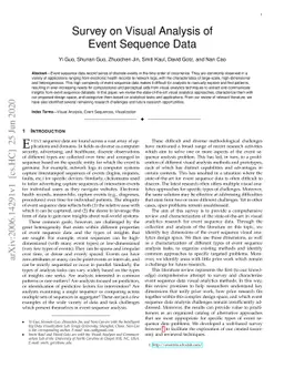 Survey on Visual Analysis of Event Sequence Data