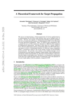 A Theoretical Framework for Target Propagation
