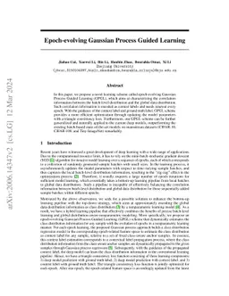 Epoch-evolving Gaussian Process Guided Learning