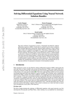 Solving Differential Equations Using Neural Network Solution Bundles