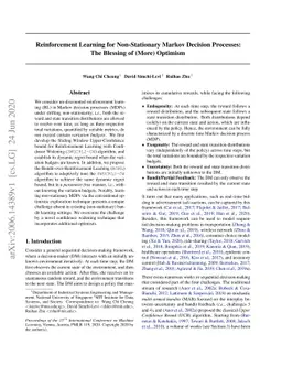 Reinforcement Learning for Non-Stationary Markov Decision Processes: The
  Blessing of (More) Optimism