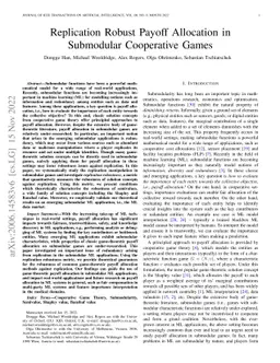 Replication-Robust Payoff-Allocation for Machine Learning Data Markets