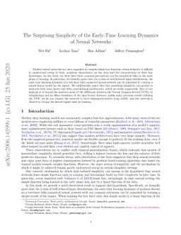 The Surprising Simplicity of the Early-Time Learning Dynamics of Neural
  Networks