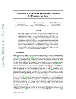 Ensembles of Generative Adversarial Networks for Disconnected Data