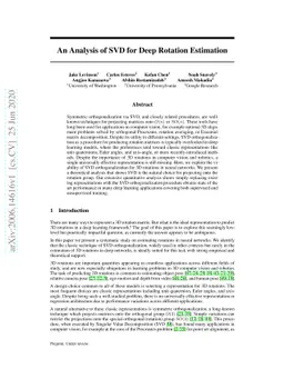 An Analysis of SVD for Deep Rotation Estimation