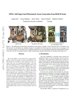 SPSG: Self-Supervised Photometric Scene Generation from RGB-D Scans