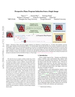 Perspective Plane Program Induction from a Single Image