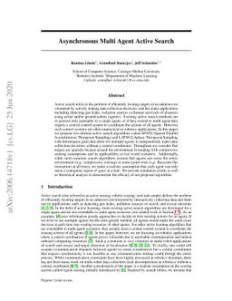 Asynchronous Multi Agent Active Search