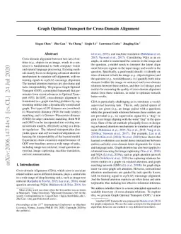 Graph Optimal Transport for Cross-Domain Alignment