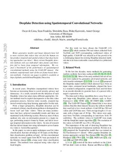 Deepfake Detection using Spatiotemporal Convolutional Networks