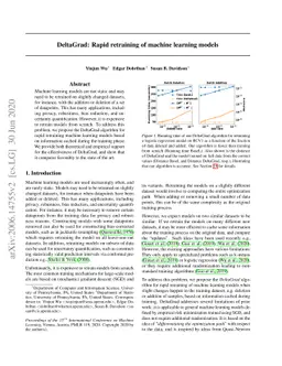 DeltaGrad: Rapid retraining of machine learning models