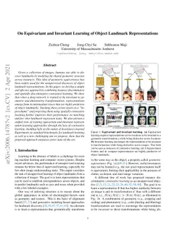 On Equivariant and Invariant Learning of Object Landmark Representations