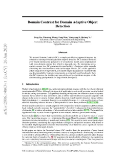Domain Contrast for Domain Adaptive Object Detection