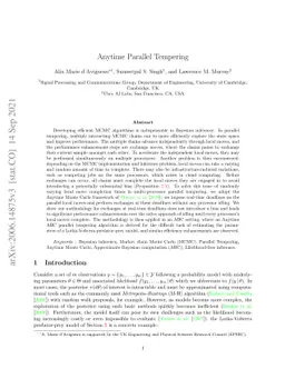 Anytime Parallel Tempering