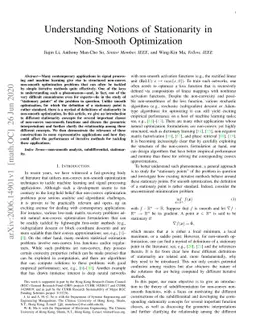 Understanding Notions of Stationarity in Non-Smooth Optimization