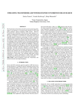 Streaming Transformer ASR with Blockwise Synchronous Beam Search