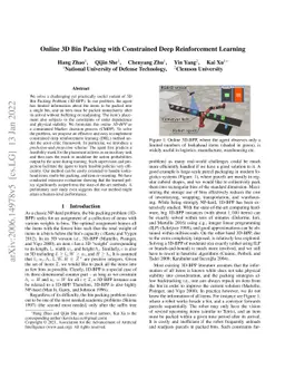 Online 3D Bin Packing with Constrained Deep Reinforcement Learning