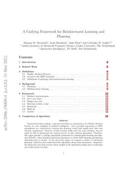 A Unifying Framework for Reinforcement Learning and Planning