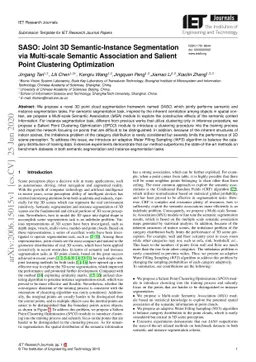 SASO: Joint 3D Semantic-Instance Segmentation via Multi-scale Semantic
  Association and Salient Point Clustering Optimization