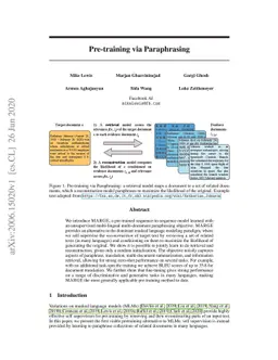 Pre-training via Paraphrasing