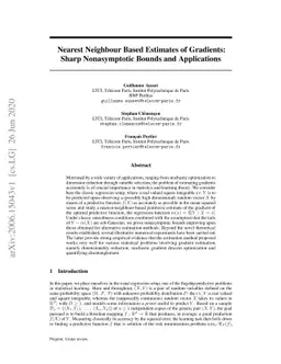 Nearest Neighbour Based Estimates of Gradients: Sharp Nonasymptotic
  Bounds and Applications