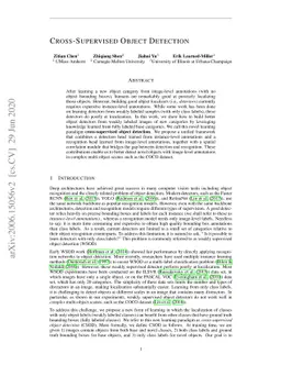 Cross-Supervised Object Detection