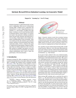 Intrinsic Reward Driven Imitation Learning via Generative Model