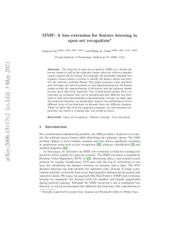 MMF: A loss extension for feature learning in open set recognition