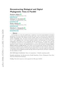 Reconstructing Biological and Digital Phylogenetic Trees in Parallel