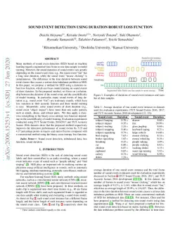 Sound Event Detection Using Duration Robust Loss Function